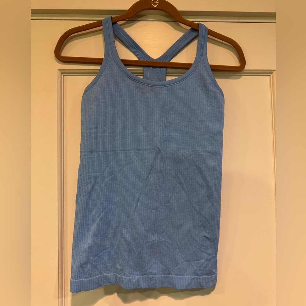 Lululemon Blue Ribbed Women's Tank Top